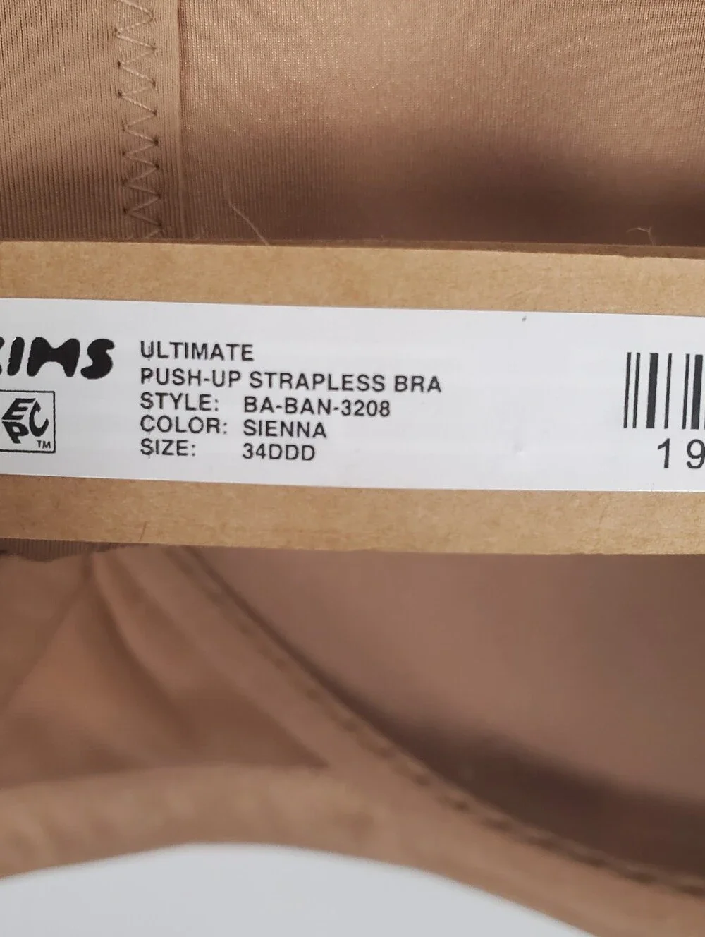 Skims Ultimate Push-Up Strapless Bra Size 34DDD NWT